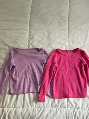 jumping beans Long Sleeve Ribbed Tops in Hot Pink and Lavender